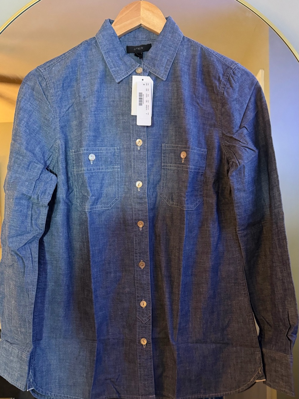 NWT J. Crew Woman’s Chambray Button-Down Shirt